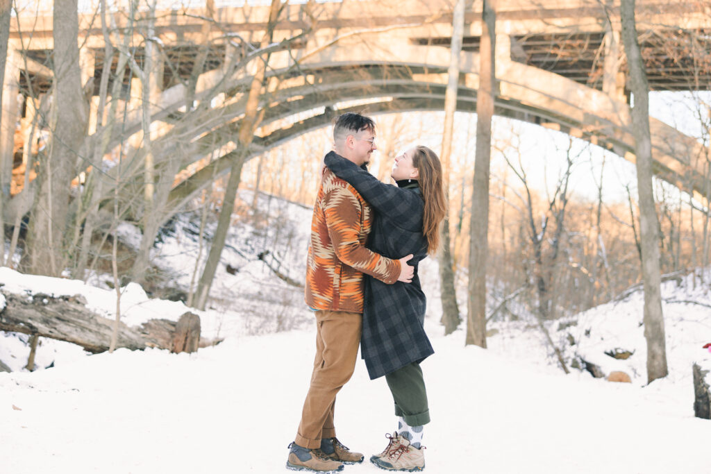 engagement photo at Wissahickon Valley Park